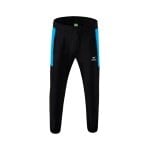 Erima Trainingshose (Präsentation) Team lang (100% Polyester, leicht, moderner schmaler Schnitt) schwarz/curacaoblau Herren