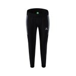 Erima Trainingshose (Präsentation) Team lang (100% Polyester, leicht, moderner schmaler Schnitt) schwarz/grau Damen
