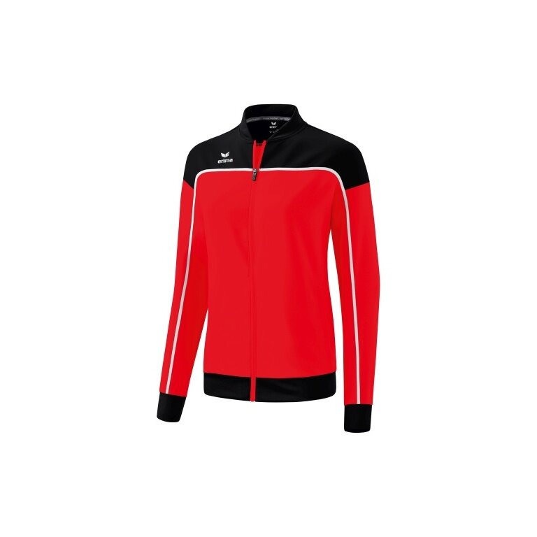Erima Präsentationsjacke Change (100% rec. Polyester, elastisches Funktionsmaterial) rot/schwarz/weiss Damen
