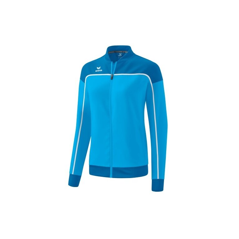 Erima Präsentationsjacke Change (100% rec. Polyester, elastisches Funktionsmaterial) curacaoblau/weiss Damen
