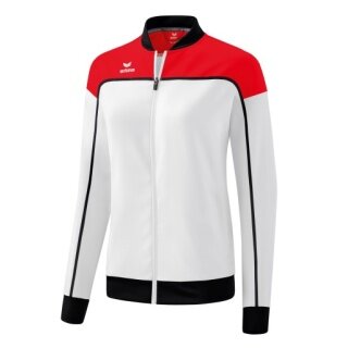 Erima Präsentationsjacke Change (100% rec. Polyester, elastisches Funktionsmaterial) weiss/rot/schwarz Damen