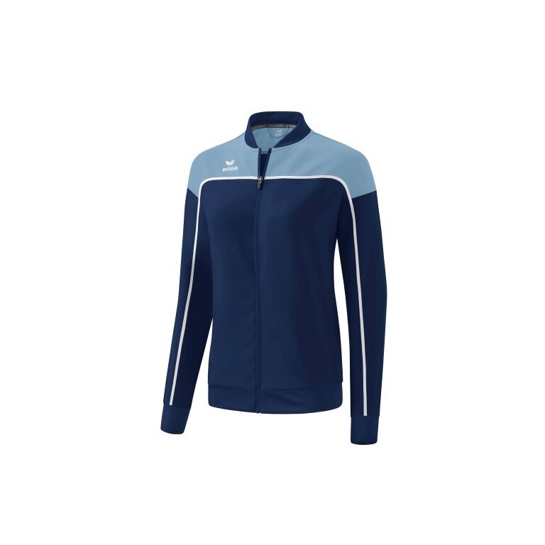 Erima Präsentationsjacke Change (100% rec. Polyester, elastisches Funktionsmaterial) navyblau/denimblau Damen
