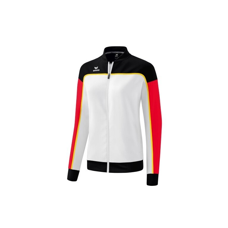 Erima Präsentationsjacke Change (100% rec. Polyester, elastisches Funktionsmaterial) weiss/schwarz/rot Damen
