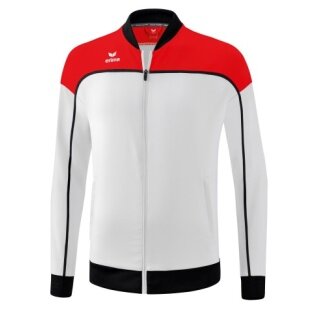 Erima Präsentationsjacke Change (100% rec. Polyester, elastisches Funktionsmaterial) weiss/rot/schwarz Herren