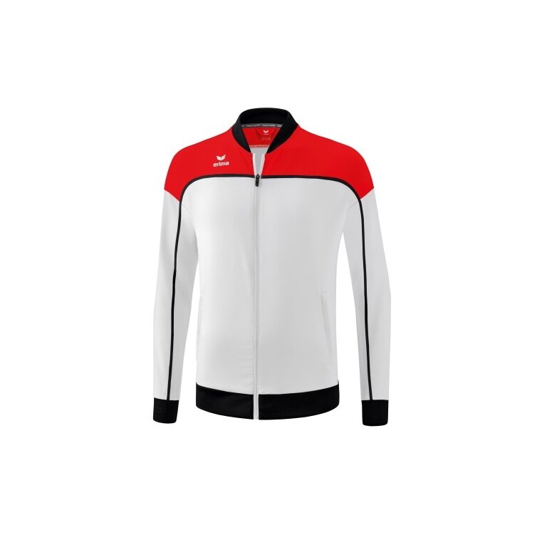 Erima Präsentationsjacke Change (100% rec. Polyester, elastisches Funktionsmaterial) weiss/rot/schwarz Herren