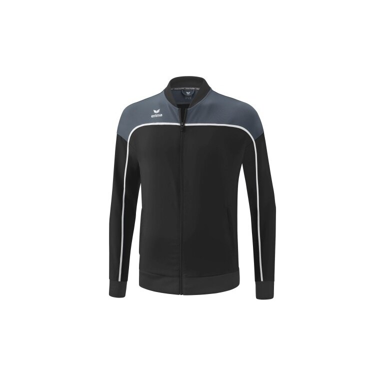 Erima Präsentationsjacke Change (100% rec. Polyester, elastisches Funktionsmaterial) schwarz/grau Jungen
