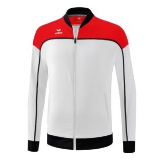 Erima Präsentationsjacke Change (100% rec. Polyester, elastisches Funktionsmaterial) weiss/rot/schwarz Jungen