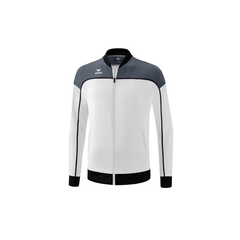 Erima Präsentationsjacke Change (100% rec. Polyester, elastisches Funktionsmaterial) weiss/grau/schwarz Jungen