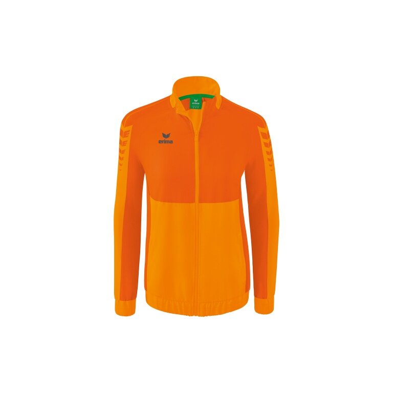 Erima Präsentationsjacke Six Wings (100% Polyester, Stehkragen, taillierter Schnitt) orange Damen