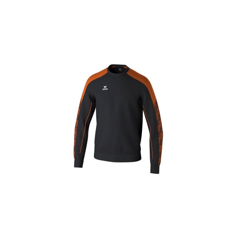 Erima Pullover Evo Star Sweatshirt (hoher Tragekomfort) schwarz/orange Herren