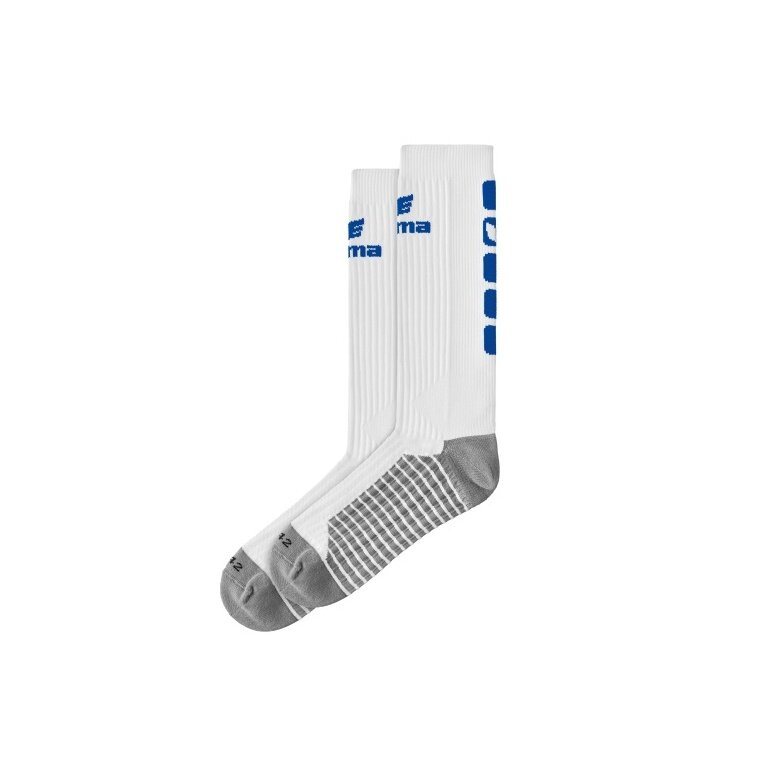 Erima Sportsocke Crew 5-Cubes weiss/royalblau - 1 Paar