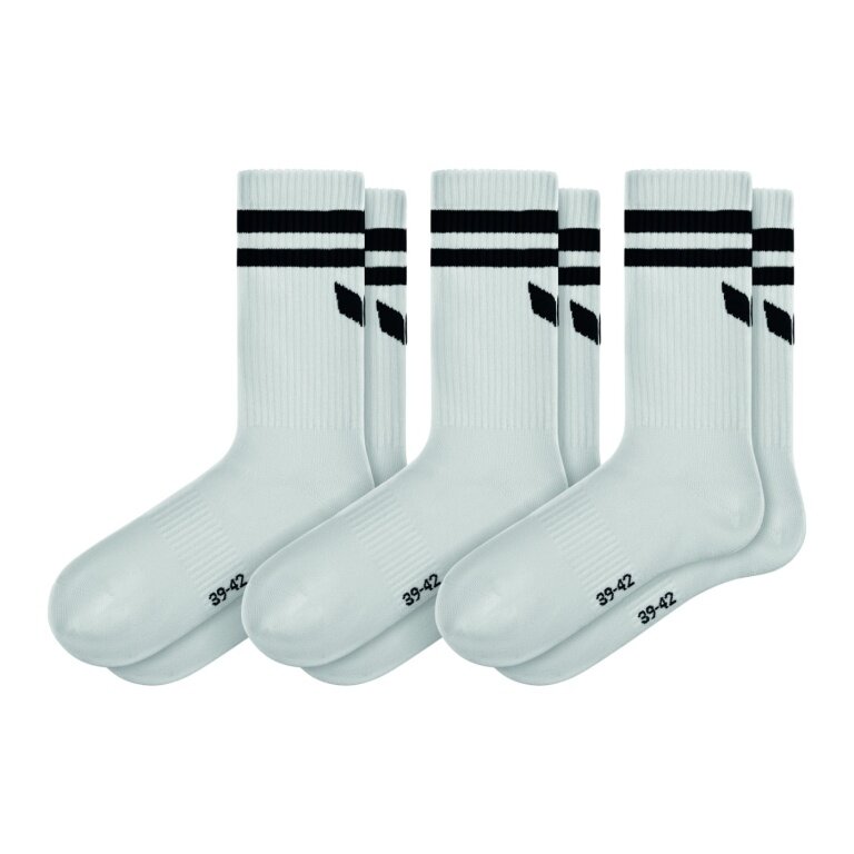 Erima Sportsocken 3 Wings (Baumwolle) weiss/schwarz - 3 Paar