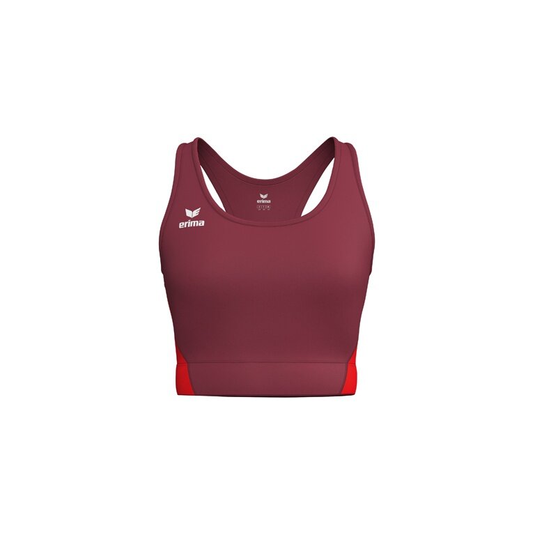 Erima Sport-Bra T&F Wings (Racerback, feuchtigkeitsabsorbierend) bordeauxrot Damen