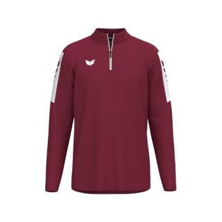 Erima Sport-Langarmshirt Intro Training Top (Half-Zip ,strapazierfähig Funktionsmaterial) bordeauxrot Herren