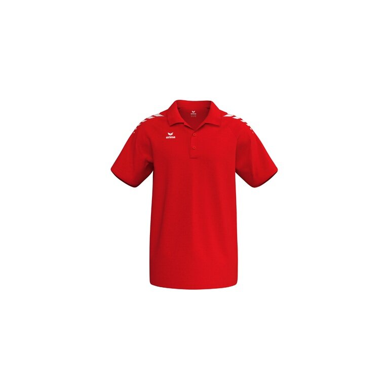 Erima Sport-Polo CMPT Wings (Baumwolle-Mischung, bequeme Passform) rot/weiss Herren
