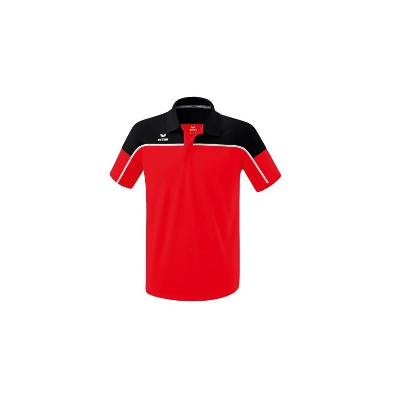 Erima Sport-Polo Change (100% rec. Polyester, schnelltrocknend Funktionsmaterial) rot/schwarz Herren