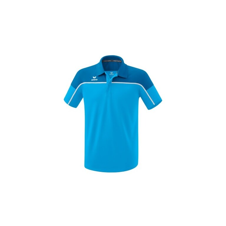 Erima Sport-Polo Change (100% rec. Polyester, schnelltrocknend Funktionsmaterial) curacaoblau Herren