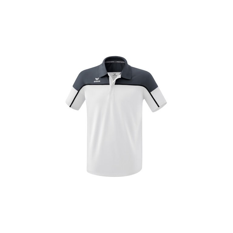 Erima Sport-Polo Change (100% rec. Polyester, schnelltrocknend Funktionsmaterial) weiss/grau Herren