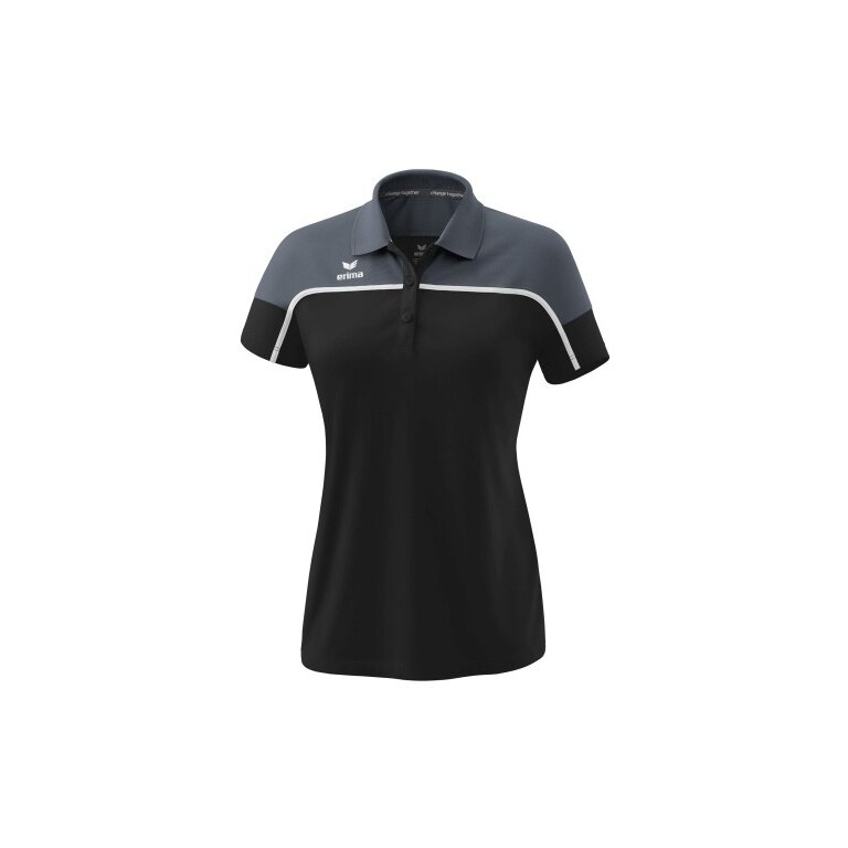 Erima Sport-Polo Change (100% rec. Polyester, schnelltrocknend Funktionsmaterial) schwarz/grau Damen