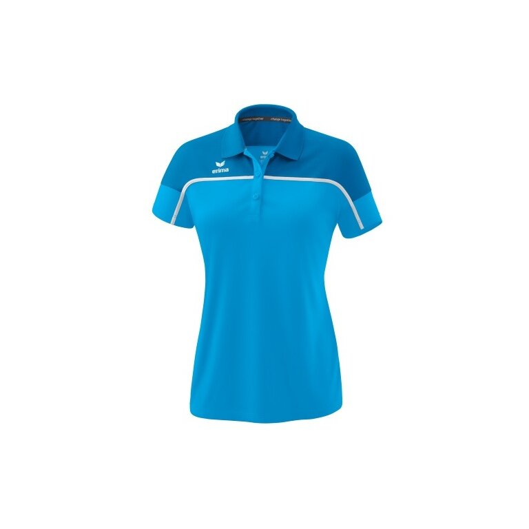 Erima Sport-Polo Change (100% rec. Polyester, schnelltrocknend Funktionsmaterial) curacaoblau Damen