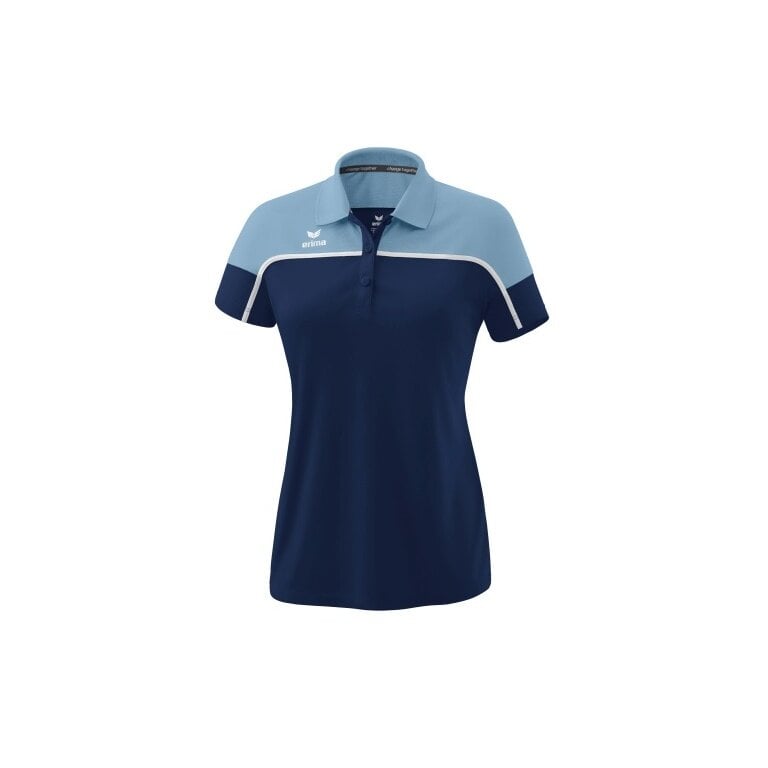 Erima Sport-Polo Change (100% rec. Polyester, schnelltrocknend Funktionsmaterial) navyblau/denimblau Damen