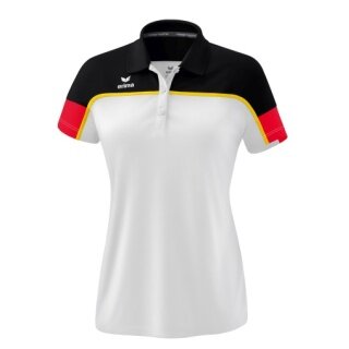 Erima Sport-Polo Change (100% rec. Polyester, schnelltrocknend Funktionsmaterial) weiss/schwarz/rot Damen