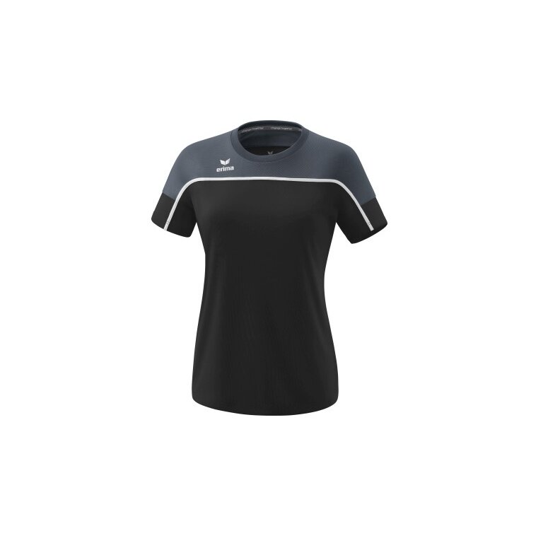 Erima Sport-Shirt Change (100% rec. Polyester, leicht, schnelltrocknend) schwarz/grau Damen
