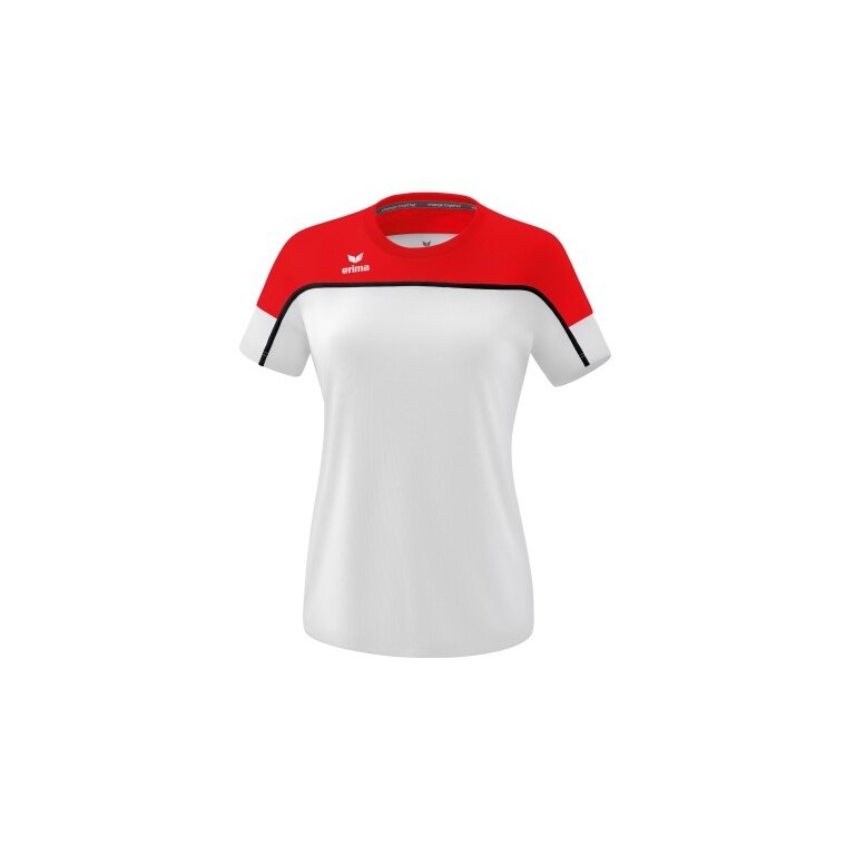 Erima Sport-Shirt Change (100% rec. Polyester, leicht, schnelltrocknend) weiss/rot Damen