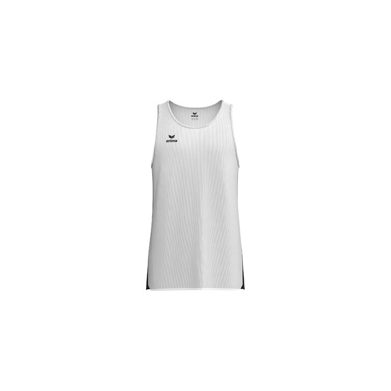 Erima Sport-Tank Top T&F Wings Singlet (leicht, schnelltrocknend) weiss/schwarz Herren