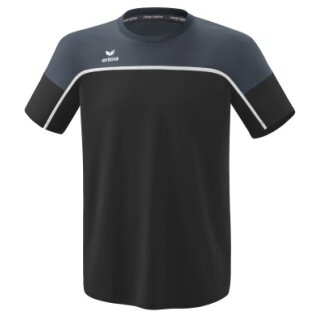 Erima Sport-Tshirt Change (100% rec. Polyester, leicht, schnelltrocknend) schwarz/grau Herren