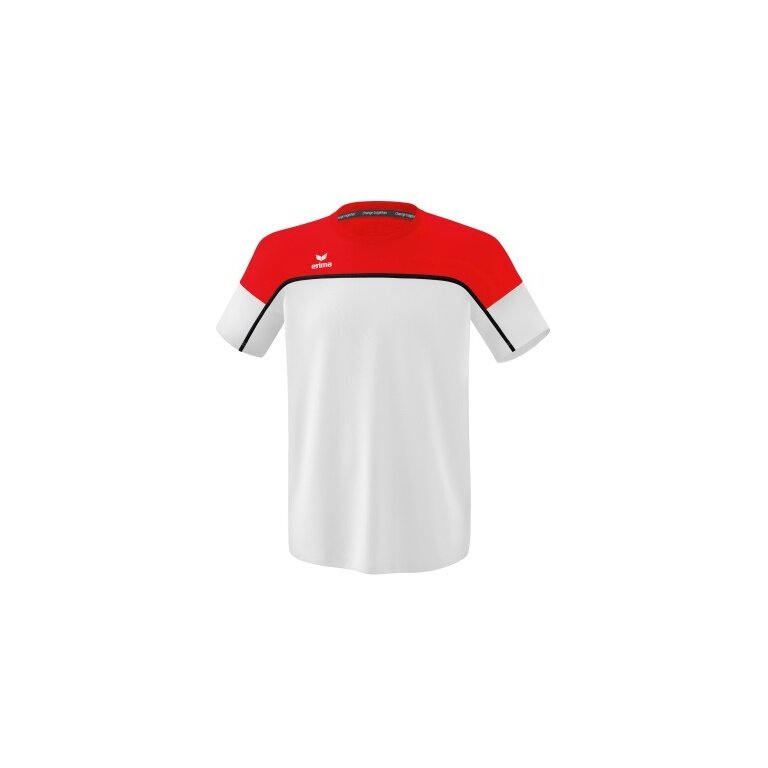 Erima Sport-Tshirt Change (100% rec. Polyester, leicht, schnelltrocknend) weiss/rot Herren