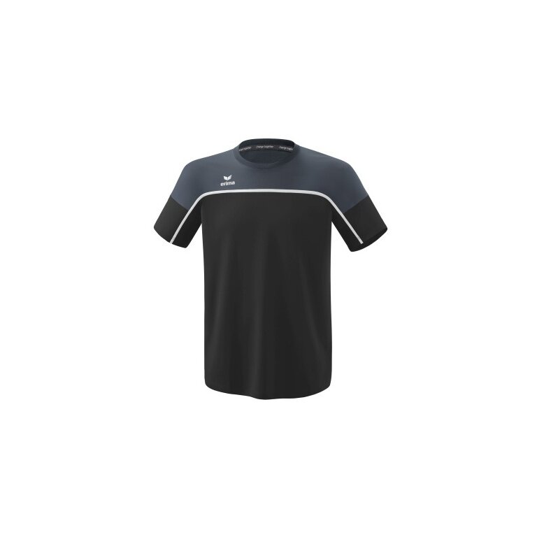 Erima Sport-Tshirt Change (100% rec. Polyester, leicht, schnelltrocknend) schwarz/grau Jungen