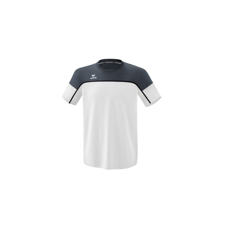 Erima Sport-Tshirt Change (100% rec. Polyester, leicht, schnelltrocknend) weiss/grau Jungen