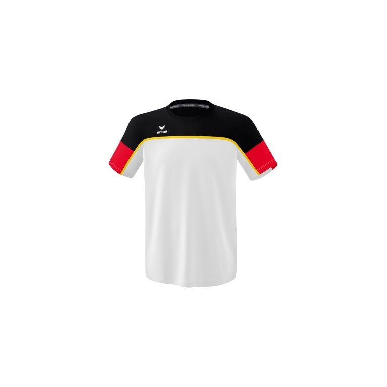 Erima Sport-Tshirt Change (100% rec. Polyester, leicht, schnelltrocknend) weiss/schwarz/rot Jungen