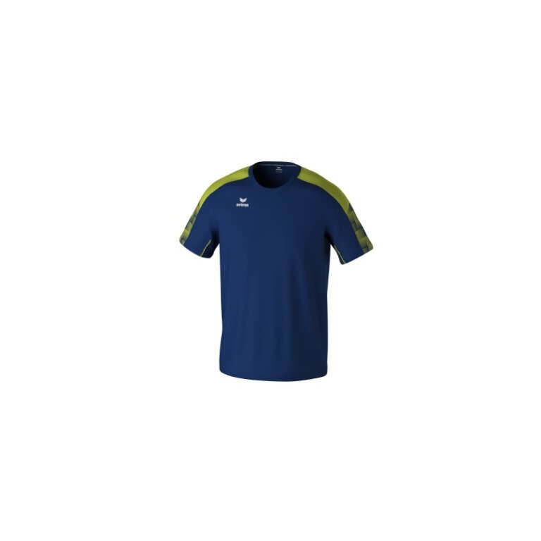 Erima Sport-Tshirt Evo Star (100% rec. Polyester, leicht) navyblau/limegrün Kinder