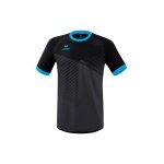 Erima Sport-Tshirt Mantua Trikot (100% Polyester, strapazierfähig) schwarz/curacaoblau Herren