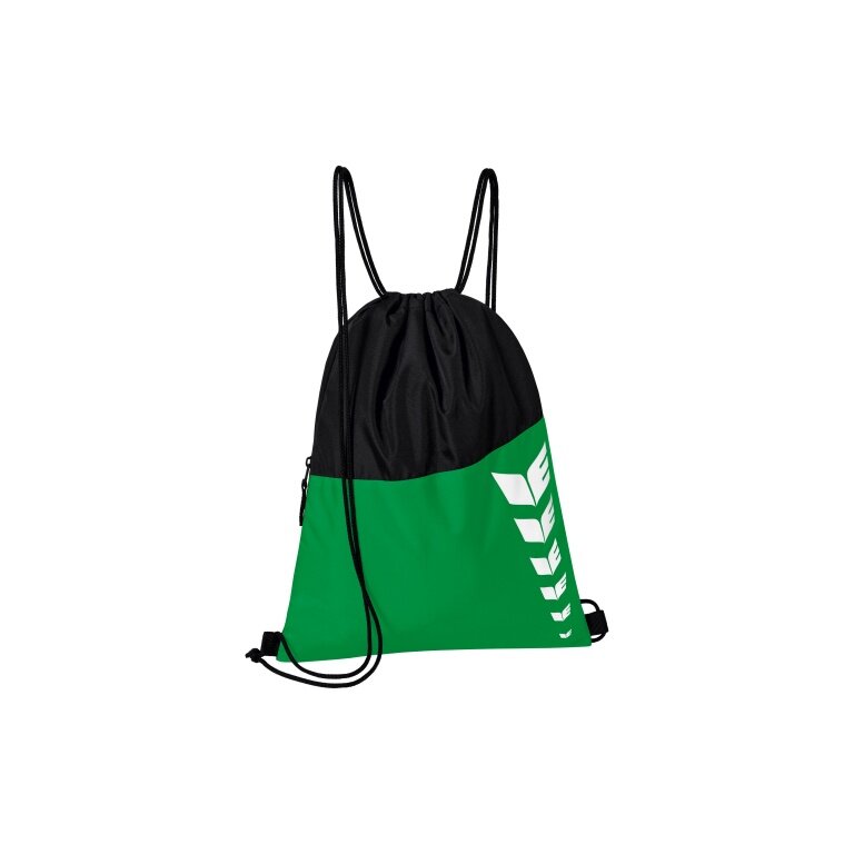 Erima Sportbeutel Six Wings mit Reißverschluss - smaragdgrün/schwarz