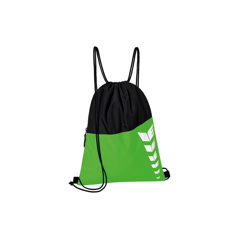 Erima Sportbeutel Six Wings mit Reißverschluss - grün/schwarz