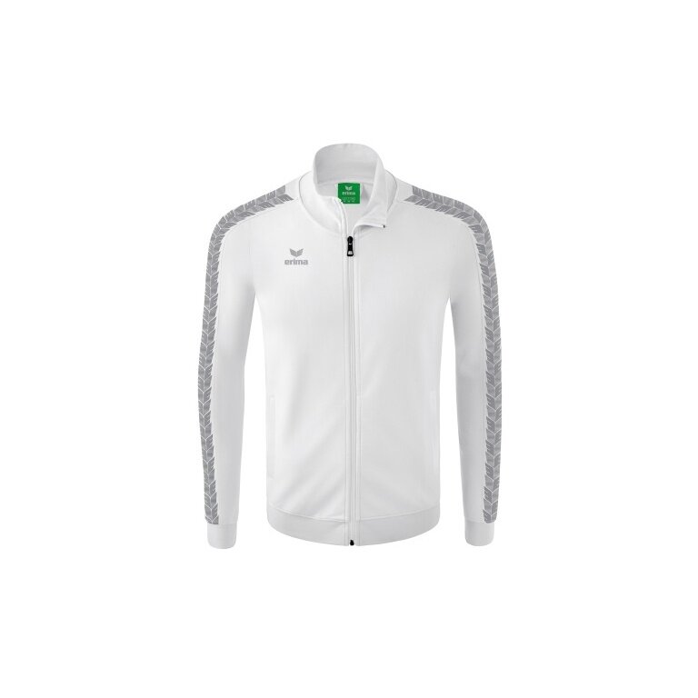 Erima Sportjacke Essential Team Tracktop - bequem, Rippbündchen, Seitentaschen weiss/dunkelgrau Jungen
