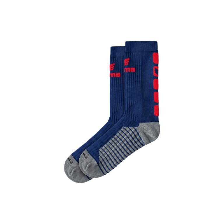 Erima Sportsocke Crew 5-Cubes navyblau/rot - 1 Paar