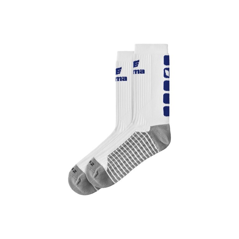 Erima Sportsocke Crew 5-Cubes weiss/navyblau - 1 Paar