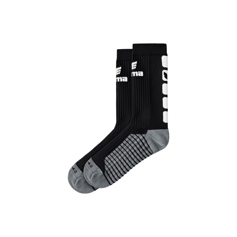 Erima Sportsocke Crew 5-Cubes schwarz/weiss - 1 Paar