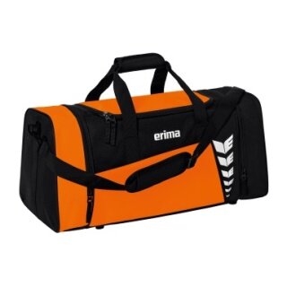 Erima Sporttasche Six Wings (Gr. S, 28 Liter, 49x23x25cm) orange/schwarz