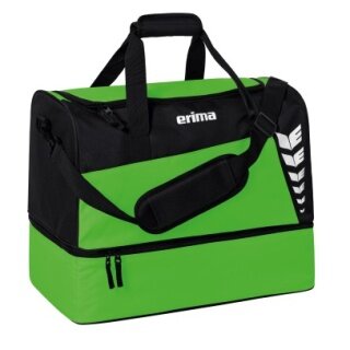 Erima Sporttasche Six Wings mit Bodenfach (Größe L - 94,5 Liter) hellgrün/schwarz 60x35x45cm
