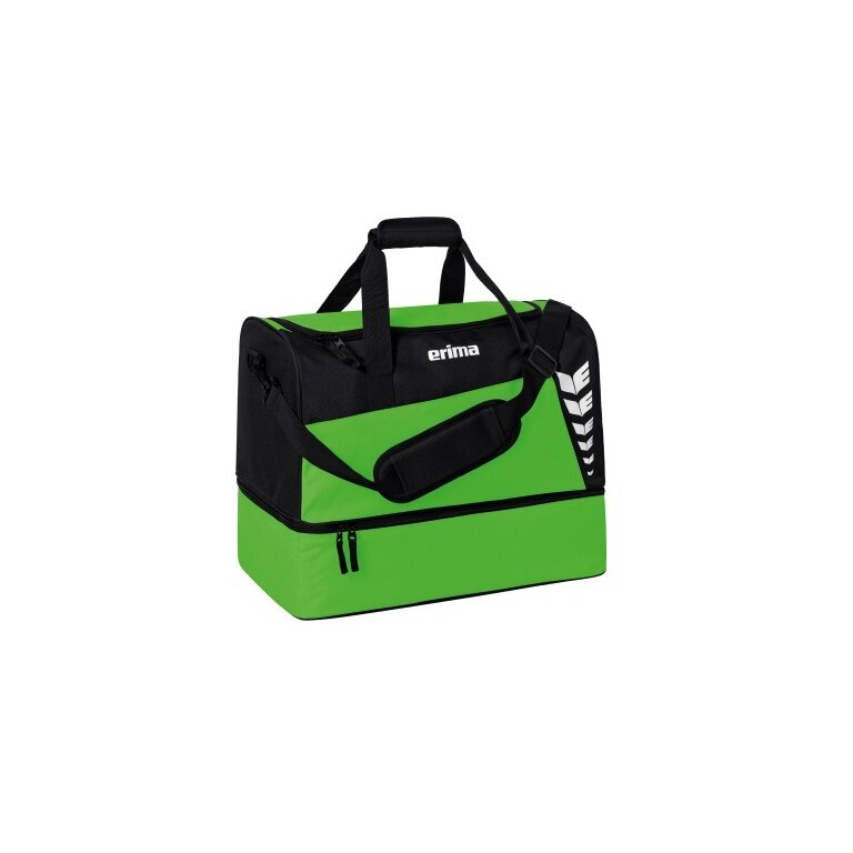 Erima Sporttasche Six Wings mit Bodenfach (Größe M - 60 Liter) hellgrün/schwarz 50x30x40cm