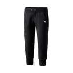 Erima Freizeithose 3/4 Sweat Pant (bequeme, dehnbar, Baumwolle, mit Bündchen) schwarz Damen