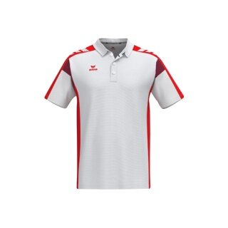 Erima Tennis-Polo Celebrate 125 Function (100% rec. Polyester, schnelltrocknend) weiss/rot Herren
