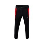Erima Traingshose Six Wings Worker lang (100% Polyester, sportliche Passform) schwarz/rot Jungen
