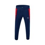 Erima Traingshose Six Wings Worker lang (100% Polyester, sportliche Passform) navyblau/rot Jungen