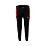 Erima Traingshose Six Wings Worker lang (100% Polyester, sportliche Passform) schwarz/rot Damen